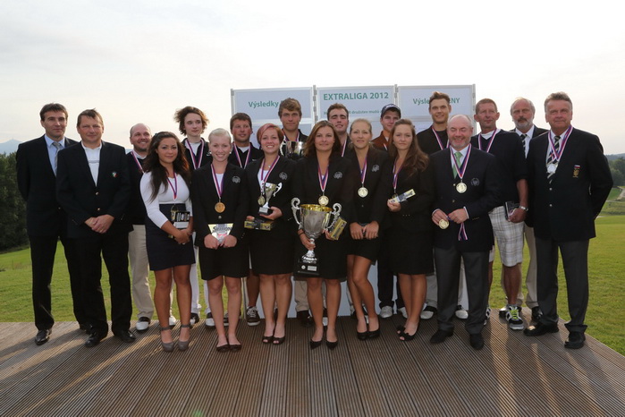 Vítězná družstva Extraligy v roce 2012 - GC Erpet Praha a GC Austerlitz