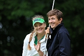 Kristýna Abrahamová and caddy Petr Dědek